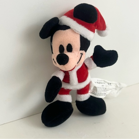 Mickey Mouse Miniature Santa Outfit Stuffed And PVC Pellets Toy - Picture 11 of 11